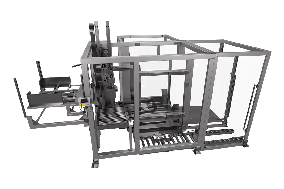 The render of our P100 palletizer.